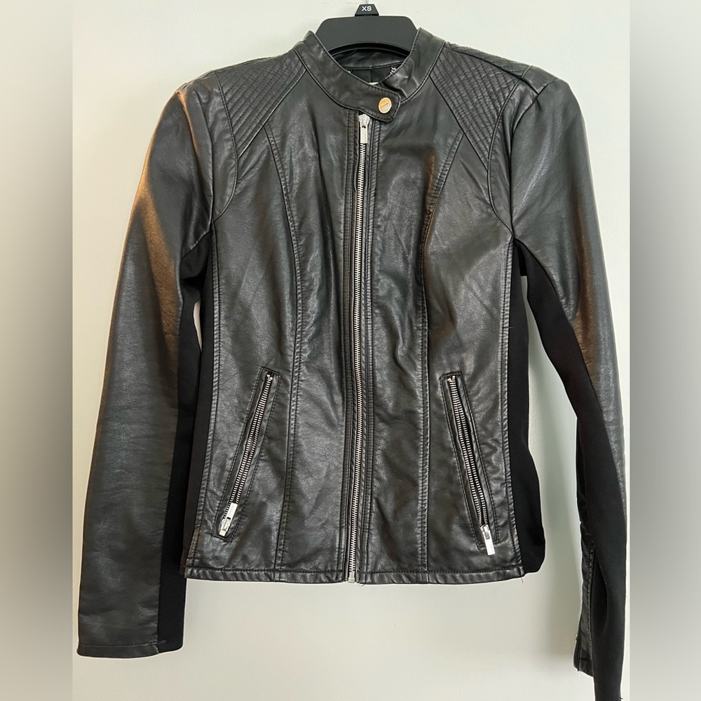 Express Minus The Leather Faux Leather Moto Jacket Small